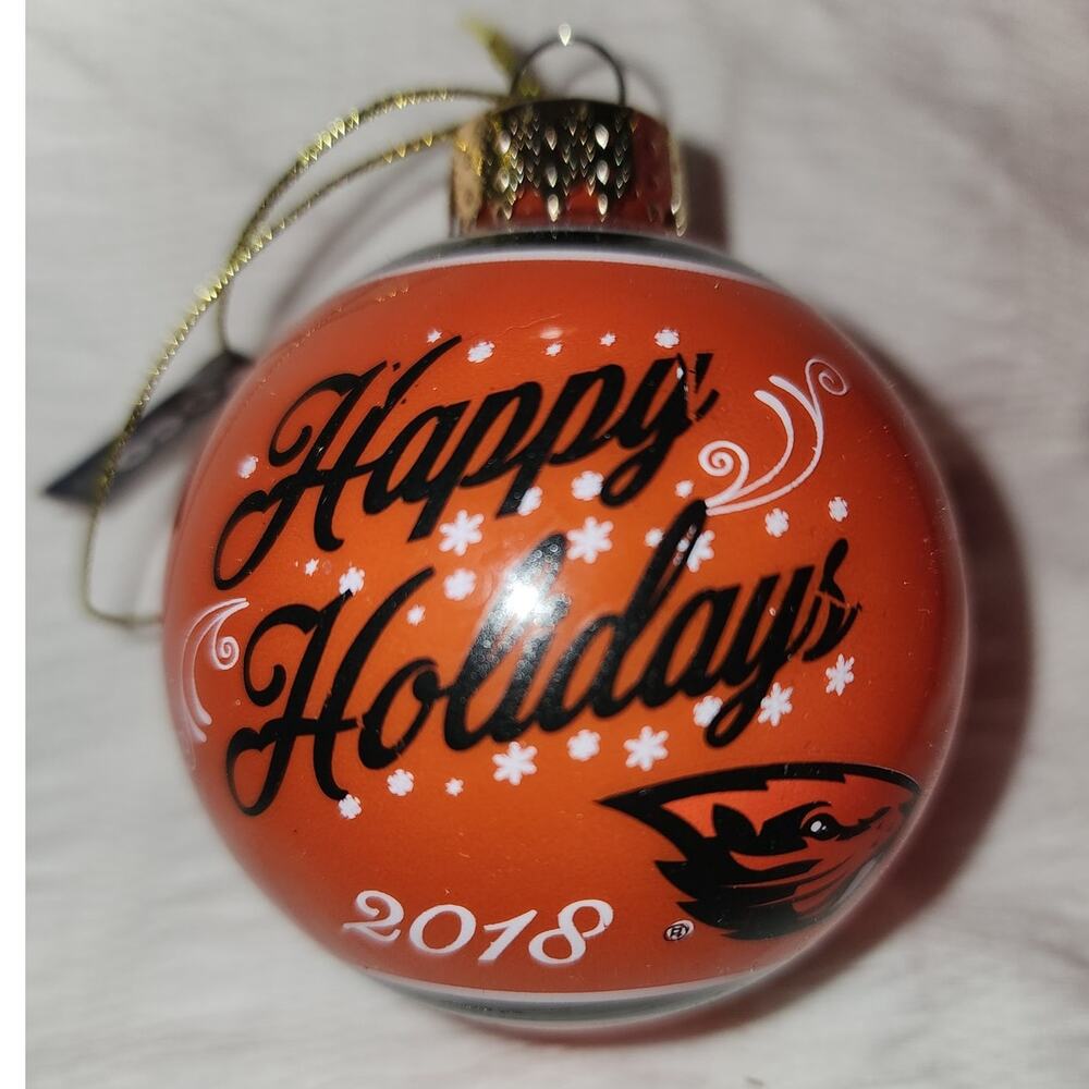 2018 Happy Holidays Oregon State Beavers Christmas Ornament